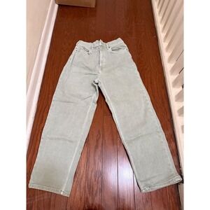 Everlane The Way-High Jean Sage Green Organic Cotton Wide Leg Pants 29 Regular